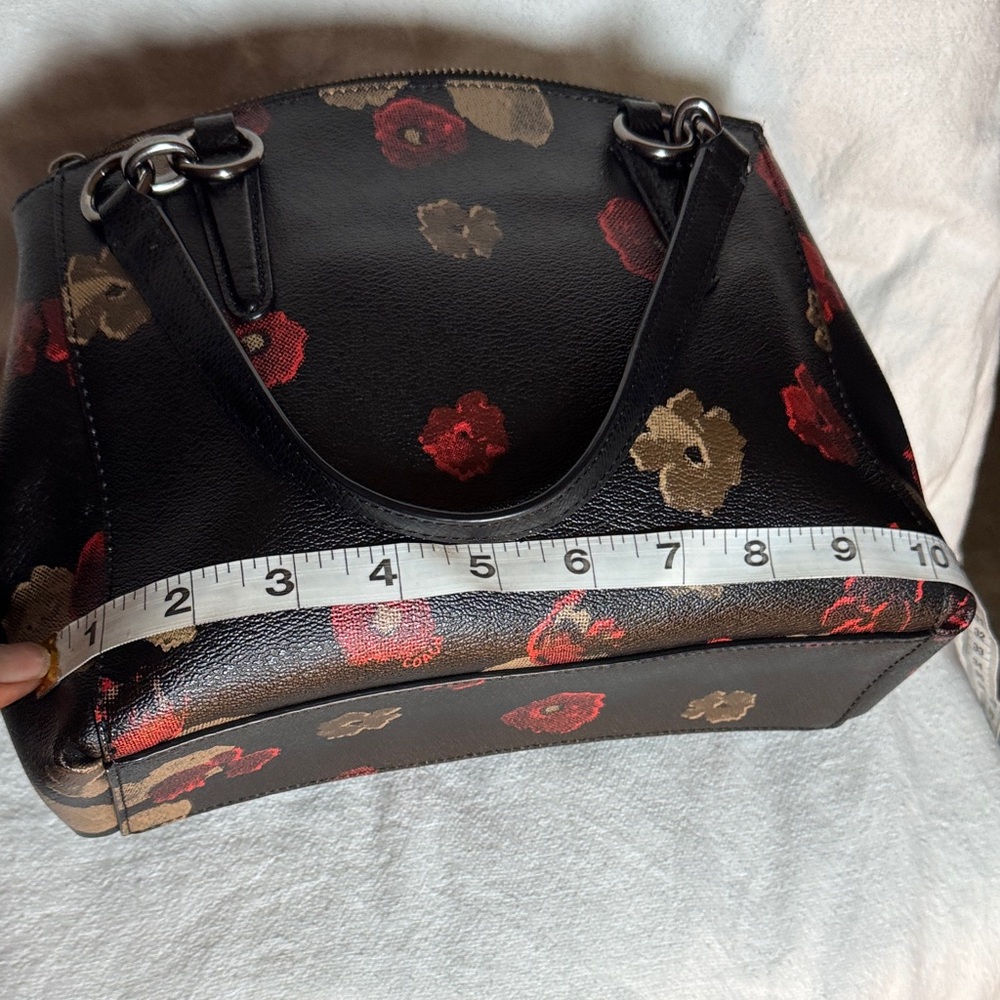 Coach Black and Red Floral Satchel - Picture 8 of 8